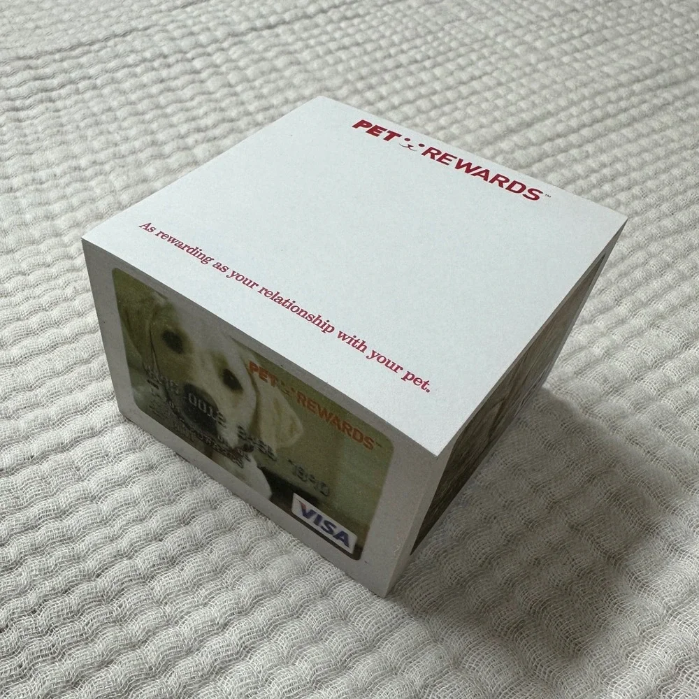 VISA pet rewards card promotional advertising notepad dog cat 3